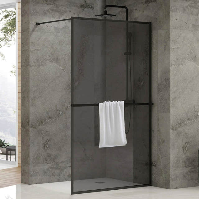 Sanipro Black Collection Dusjvegg - Urban/Frame Svart matt / 90cm / Urban Sanipro Dusjvegg SA-10148