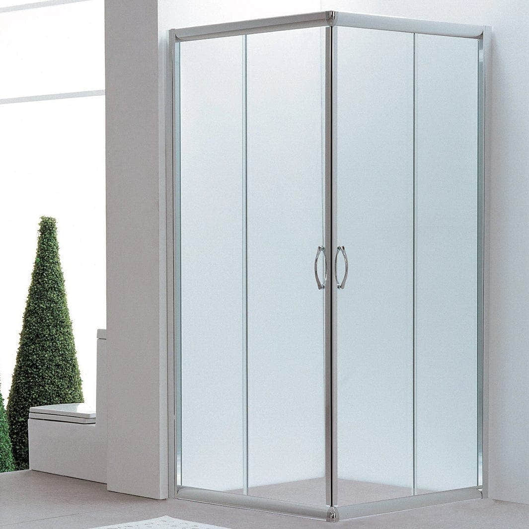 Sanipro Dusjhjørne Emma Rett - SAFE Laminert glass Krom / 90x90cm / Laminert glass Sanipro Dusjhjørne SA-2057