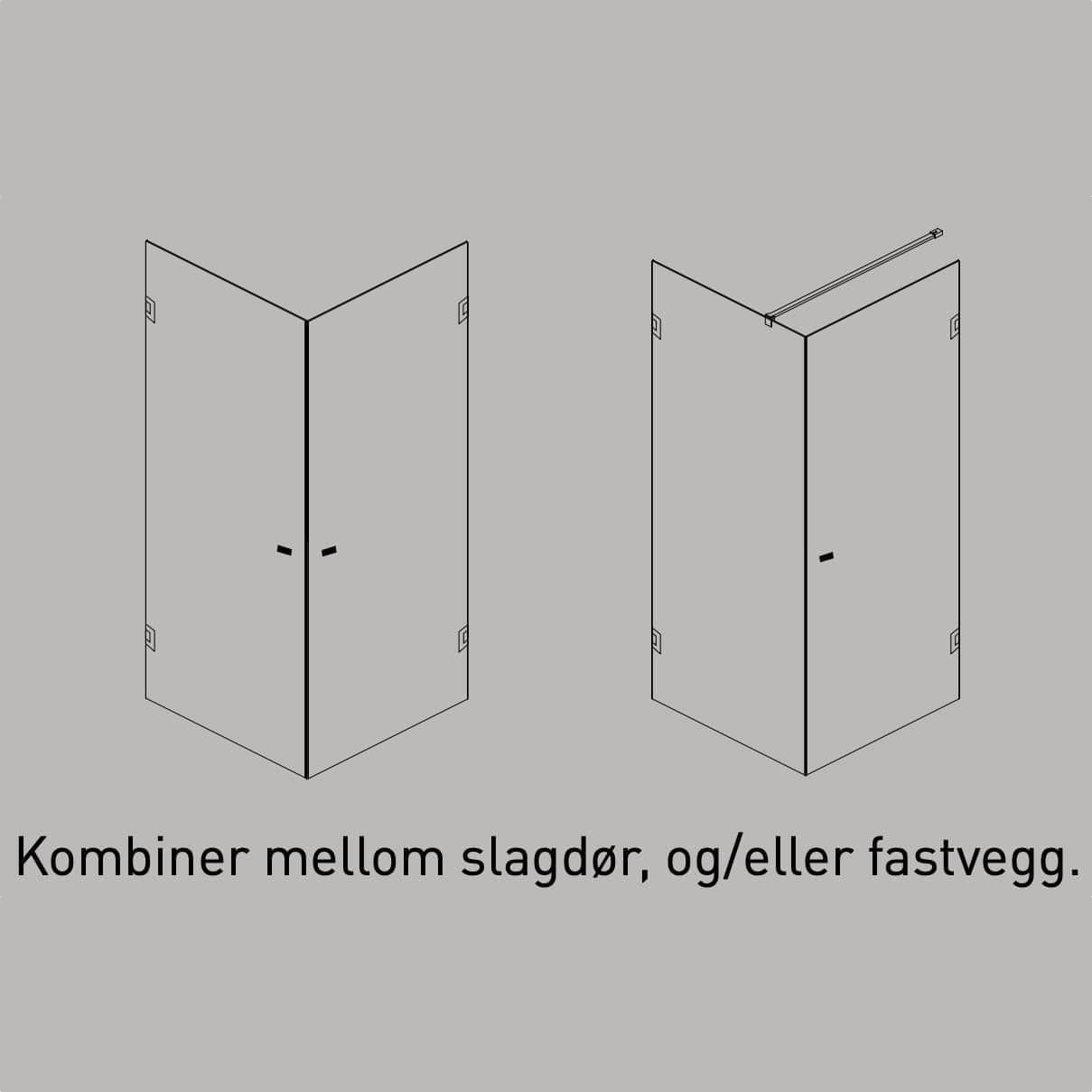 Sanipro Focus Fastvegg - pris pr stk Sanipro Dusjvegg