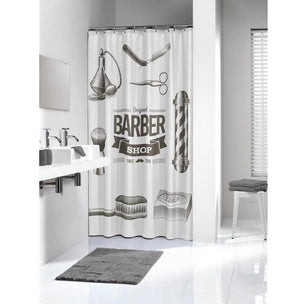 OUTLET: Sealskin Barber Dusjforheng svart dekor