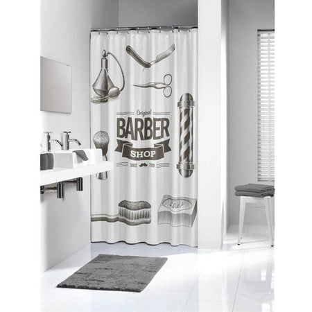 OUTLET: Sealskin Barber Dusjforheng svart dekor