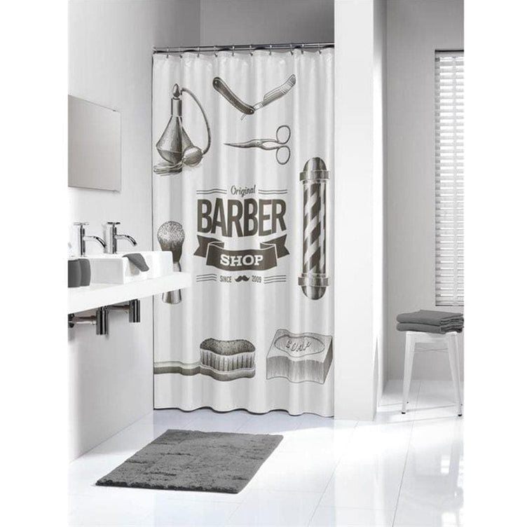 OUTLET: Sealskin Barber Dusjforheng svart dekor