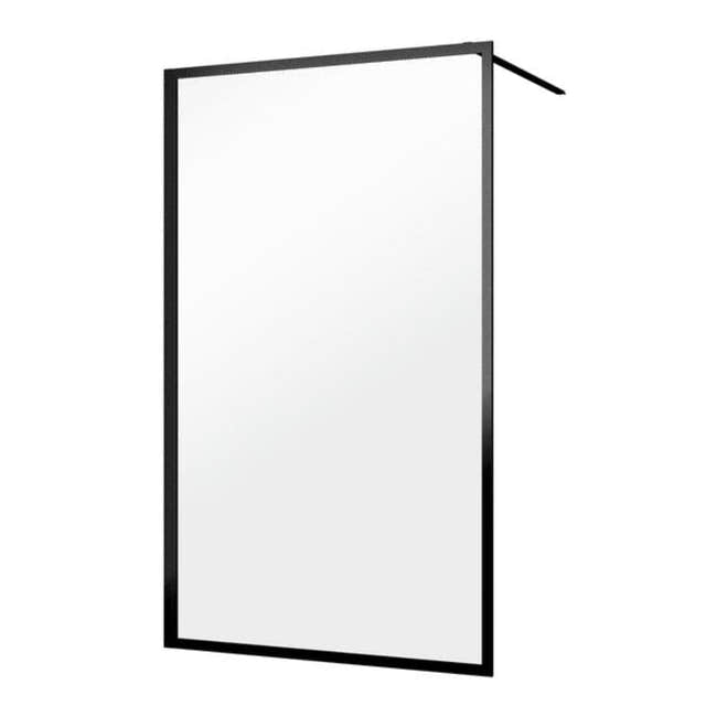 Sealskin Contour Dusjvegg A3 Walk-In H200cm Svart matt / 90cm / Klart glass Sealskin Dusjvegg CO-CDA30886195100