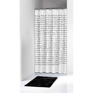 OUTLET: Sealskin Sayings Dusjforheng svart dekor