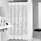 OUTLET: Sealskin Sayings Dusjforheng svart dekor