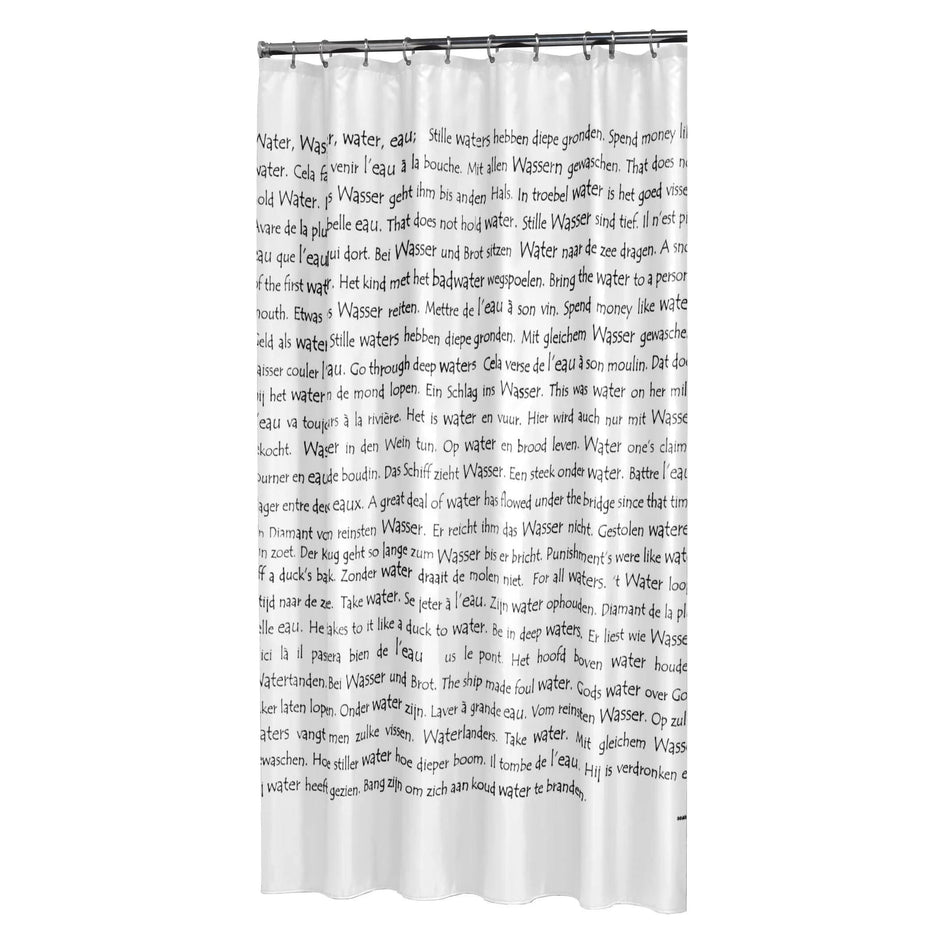 Sealskin Sayings Dusjforheng svart dekor Sealskin Dusjforheng CO-V101410