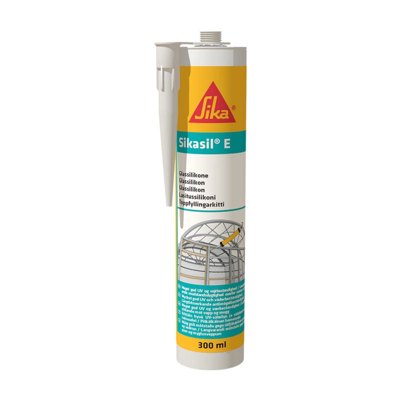 Sikasil-E Bygg og Glassilikon Hvit Sika Silikon og lim GRO-110415