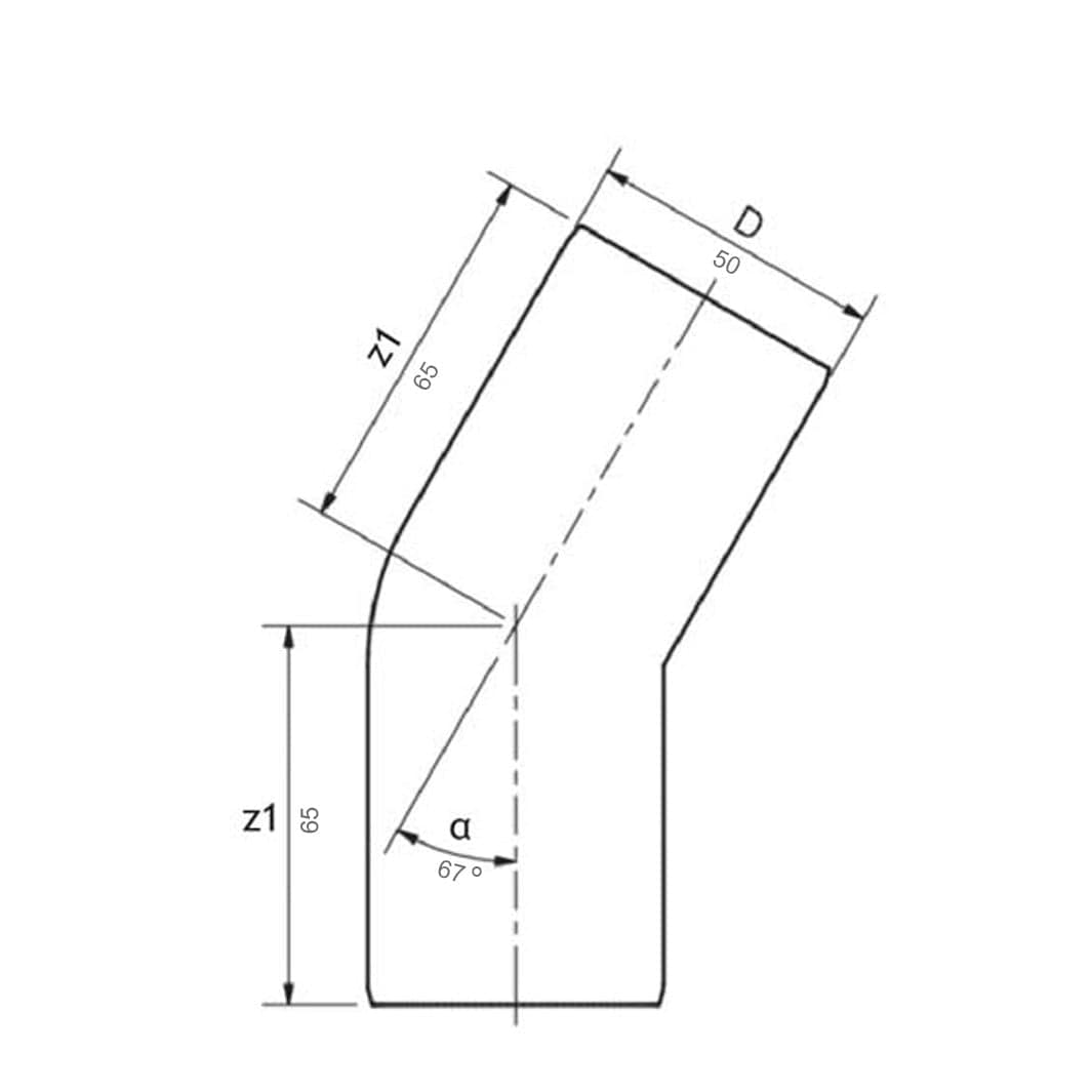 Smartline Bend PP 67° spissender Pipelife Bend
