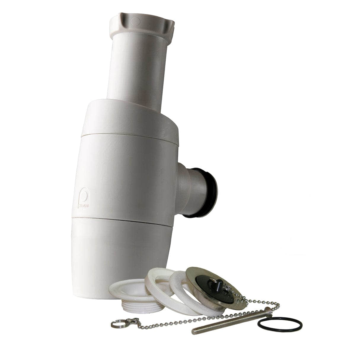 Smartline Vannlås 40mm med ventil, kjede og propp Hvit Pipelife Vannlås AH-2206967