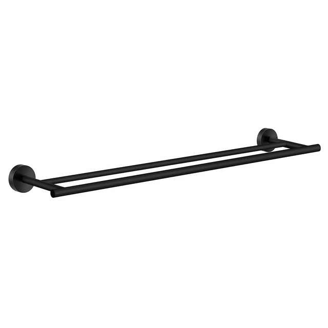 Smedbo 3364 Håndklestang Dobbel Home - kan limes Svart matt Smedbo Håndklestang SM-HB3364