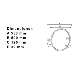 Smedbo DRY FK718 Håndkletørker Circle