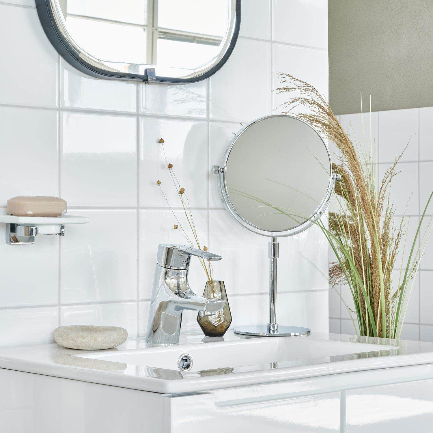 Smedbo FK435 Sminkespeil 3x Frittstående Krom Smedbo Sminkespeil SM-FK435