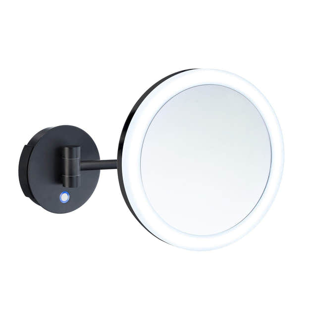 Smedbo FK485 Sminkespeil 5x LED Svart Smedbo Sminkespeil SM-FK485EBP