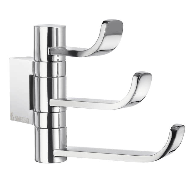 Smedbo OK327 Svingbar Trippelkrok Ice Krom Smedbo Håndkleholder SM-OK327