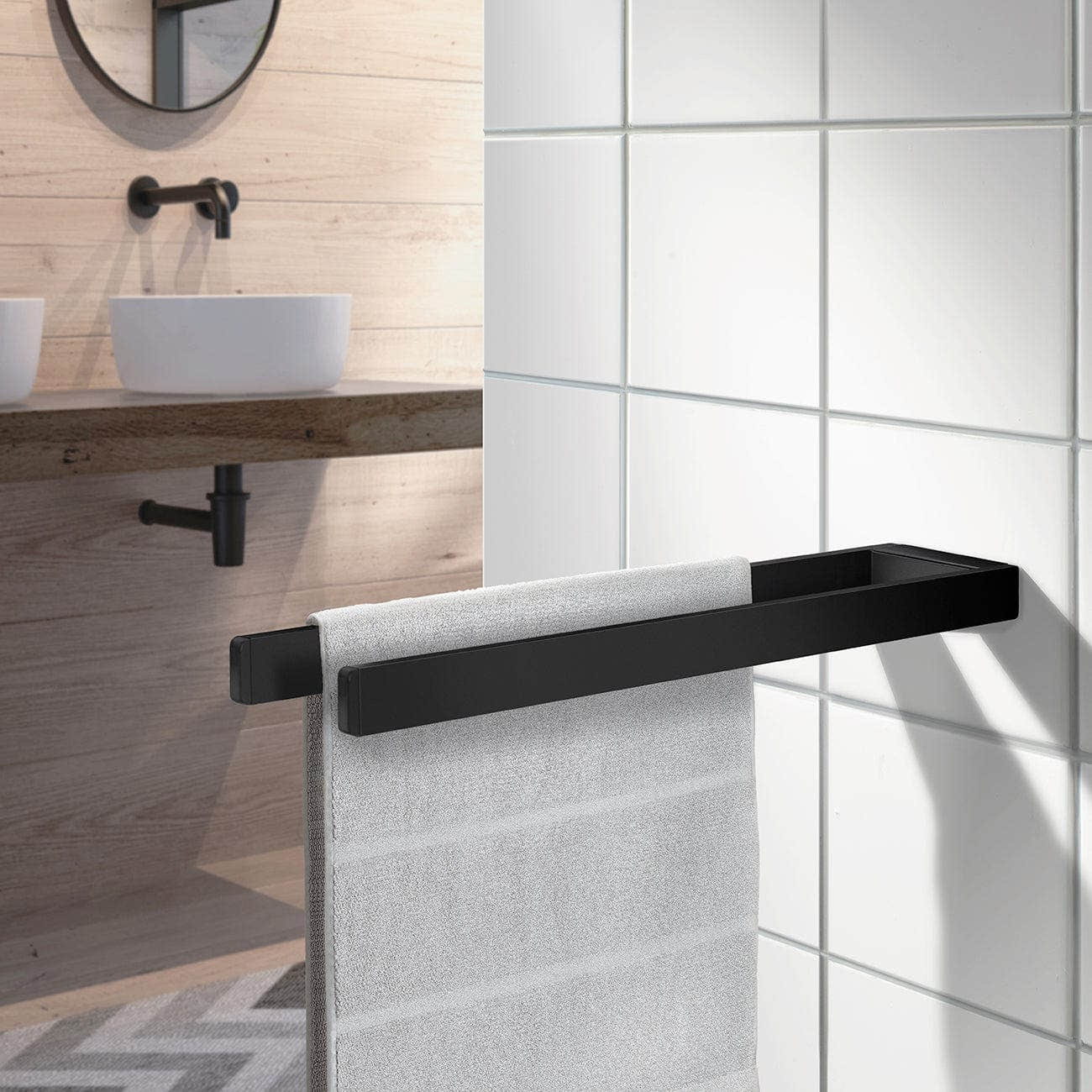 Smedbo Outline Dobbel Håndklestang L380mm Smedbo Håndkleholder