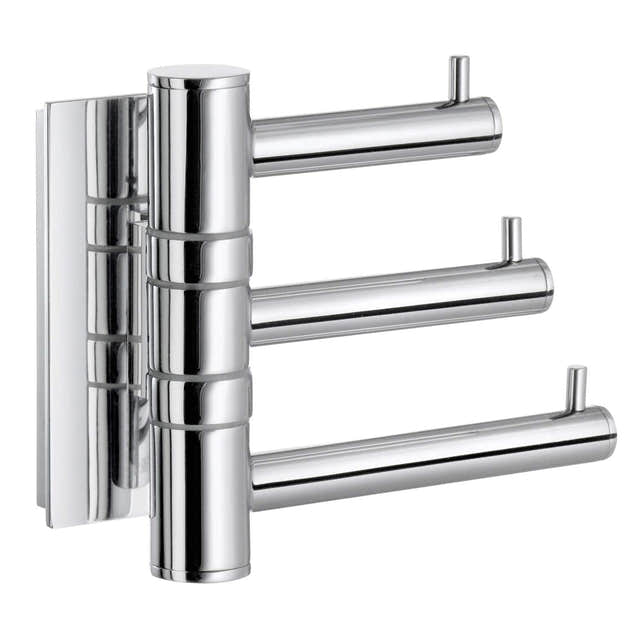 Smedbo ZK327 Svingbar Trippelkrok Pool Krom Smedbo Håndkleholder SM-ZK327