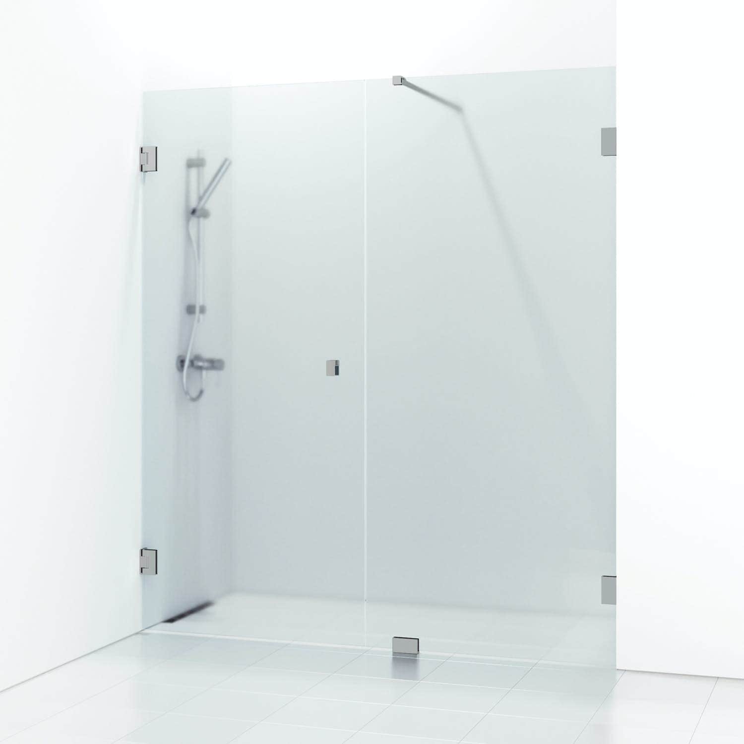 Svedbergs 180° Dusjnisje Kombi (vegg+dør) 156,5cm / Krom / Krystall frostet glass Svedbergs Dusjnisje SV-656416