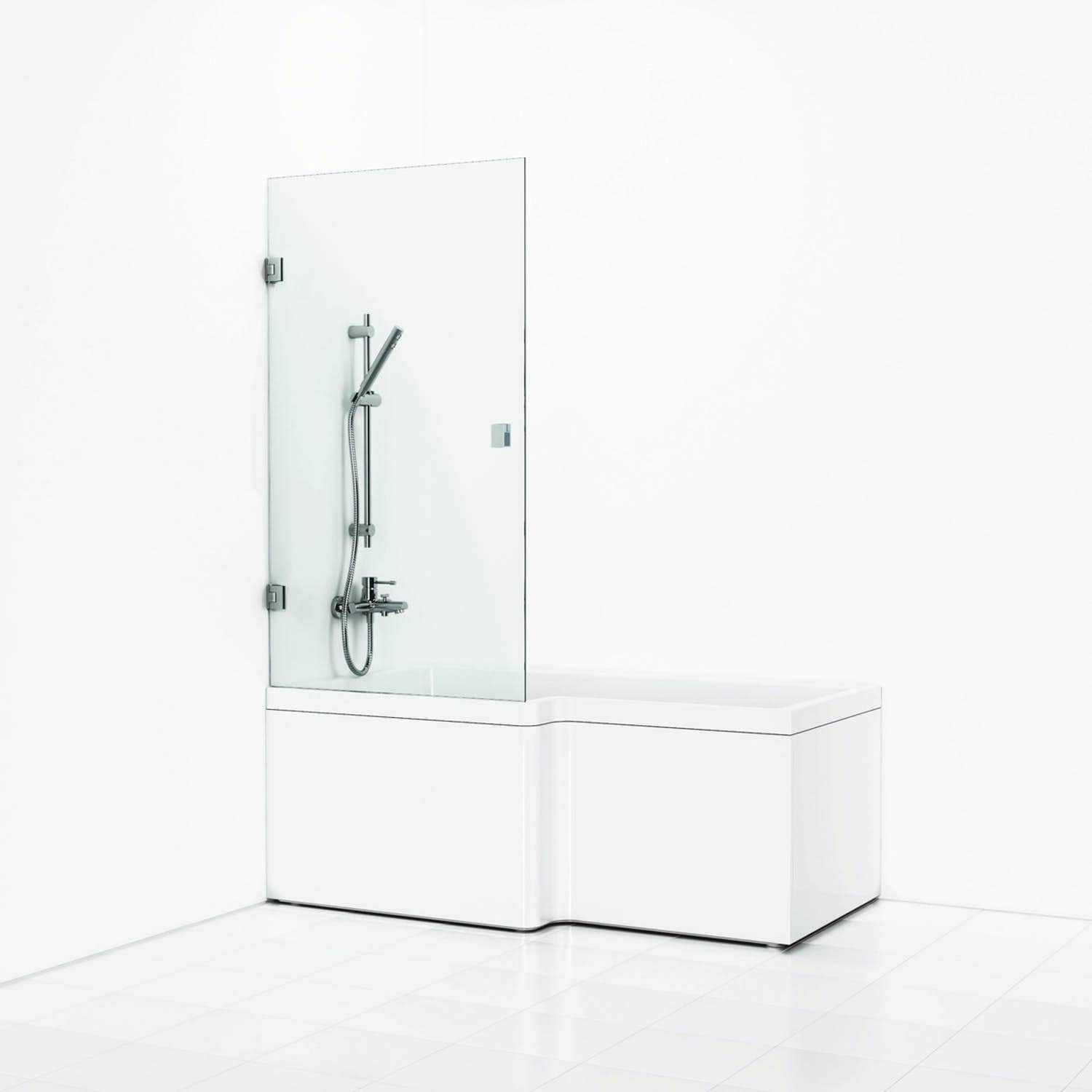 Svedbergs 180° Svingbar Badekarvegg Krom / Klart glass Svedbergs Badekarvegg SV-657781_1