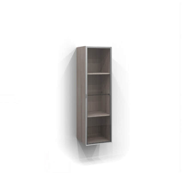 Svedbergs Høyskap Vitrine Dør med glass 120cm / 35cm / Matt + røkfarget glass Svedbergs Høyskap bad SV-7120353-3