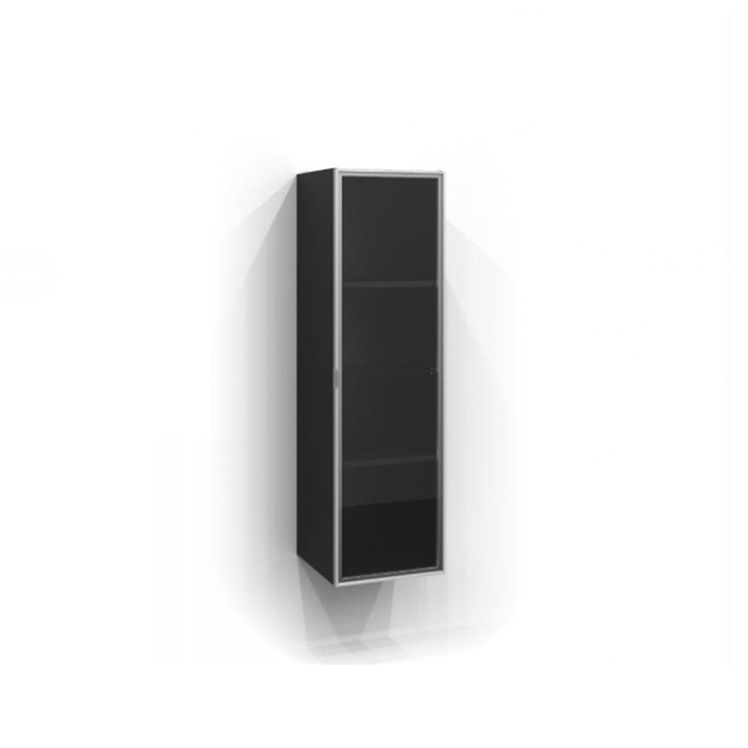 Svedbergs Høyskap Vitrine Dør med glass 120cm / 35cm / Svart + klart glass Svedbergs Høyskap bad SV-7120354-3