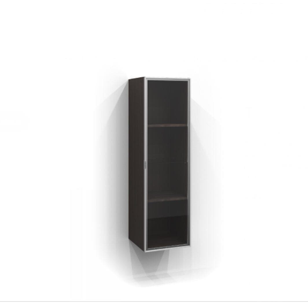 Svedbergs Høyskap Vitrine Dør med glass 120cm / 35cm / Svart + røkfarget glass Svedbergs Høyskap bad SV-7120356-3