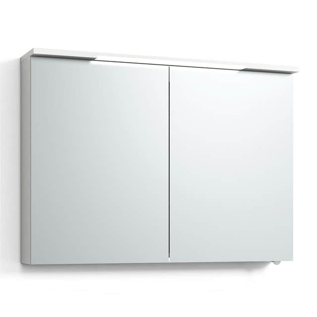 Svedbergs SKURU Speilskap med servantlys Hvit matt / 100cm Svedbergs Speilskap SV-425100