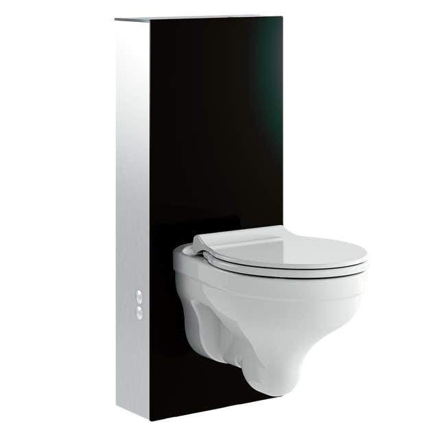 Svedbergs WC-Fixtur Glassboks 120mm Svart Svedbergs Innbyggingssisterne SV-90425