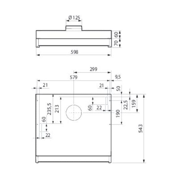 Systemair (Villavent) Monolit-AC Kjøkkenhette 60cm - til ekstern motor Systemair Kjøkkenvifte