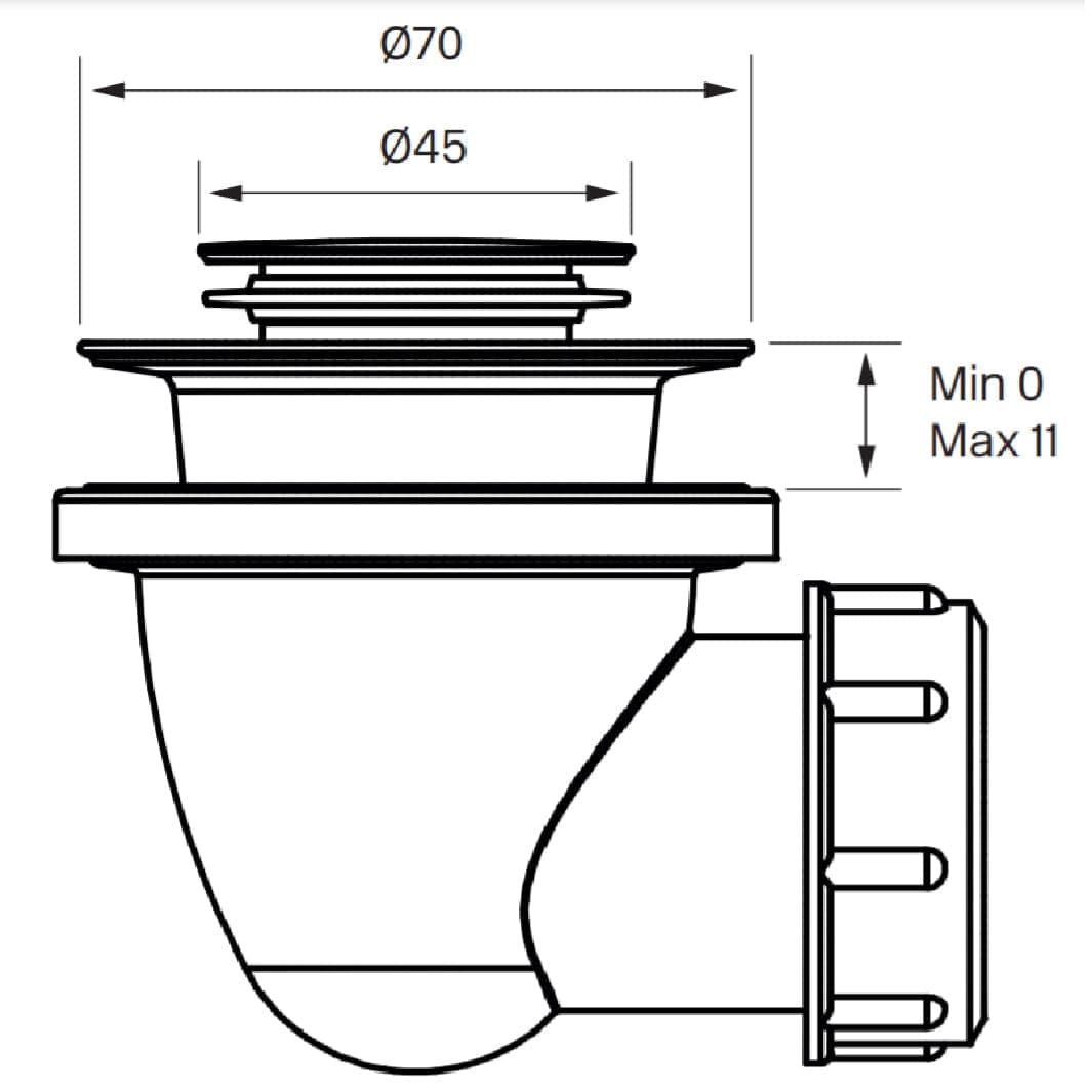 Tapwell 22200 Bunnventil badekar Tapwell Bunnventil