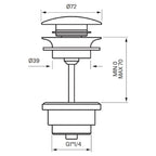Tapwell 68400 Åpen Bunnventil Servant