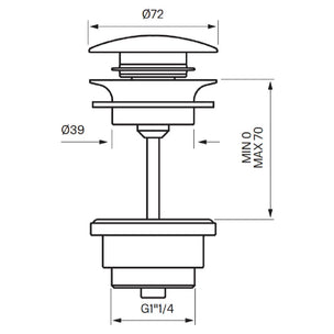 Tapwell 68400 Åpen Bunnventil Servant