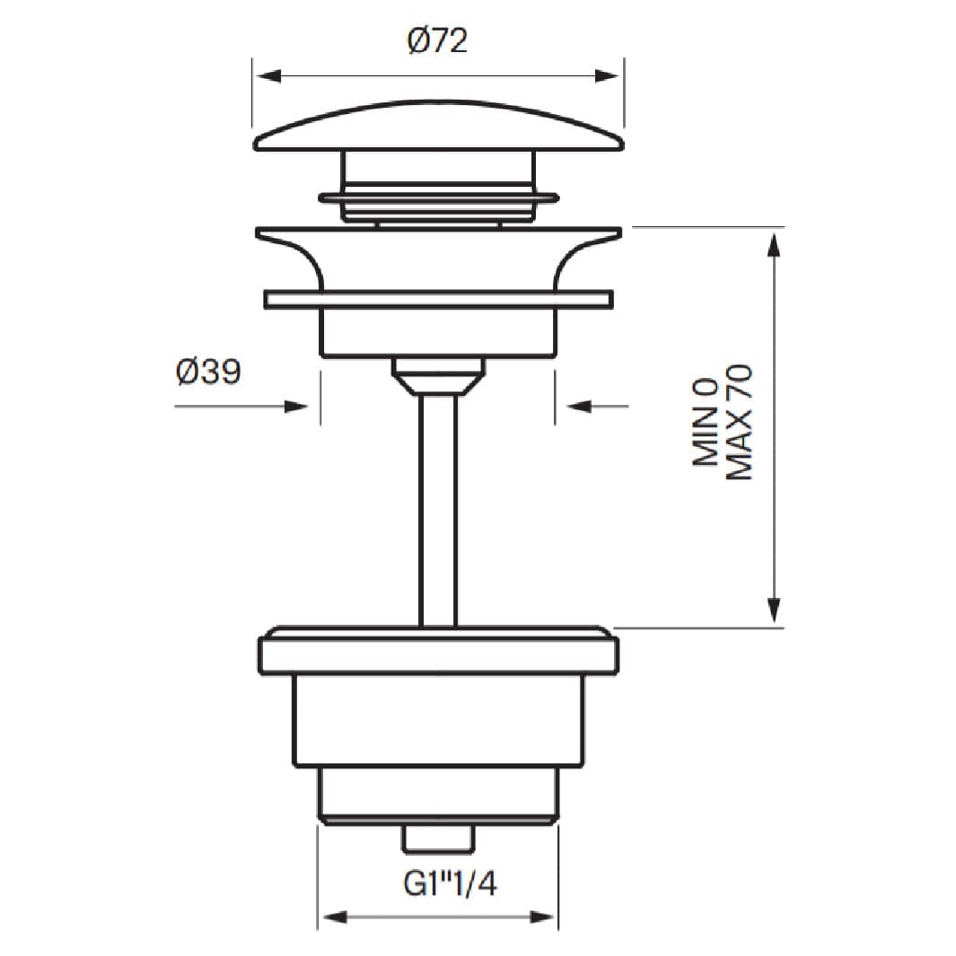 Tapwell 68400 Åpen Bunnventil Servant Tapwell Bunnventil