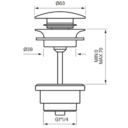 Tapwell 74400 Bunnventil Servant