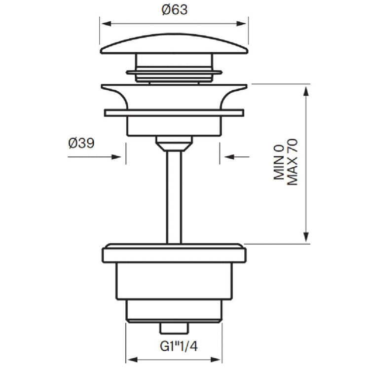 Tapwell 74400 Bunnventil Servant