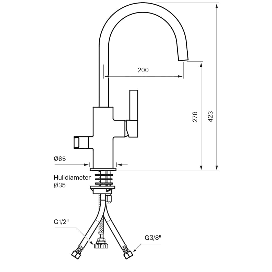Tapwell ARM184 Kjøkkenarmatur Avstengning Tapwell Kjøkkenarmatur