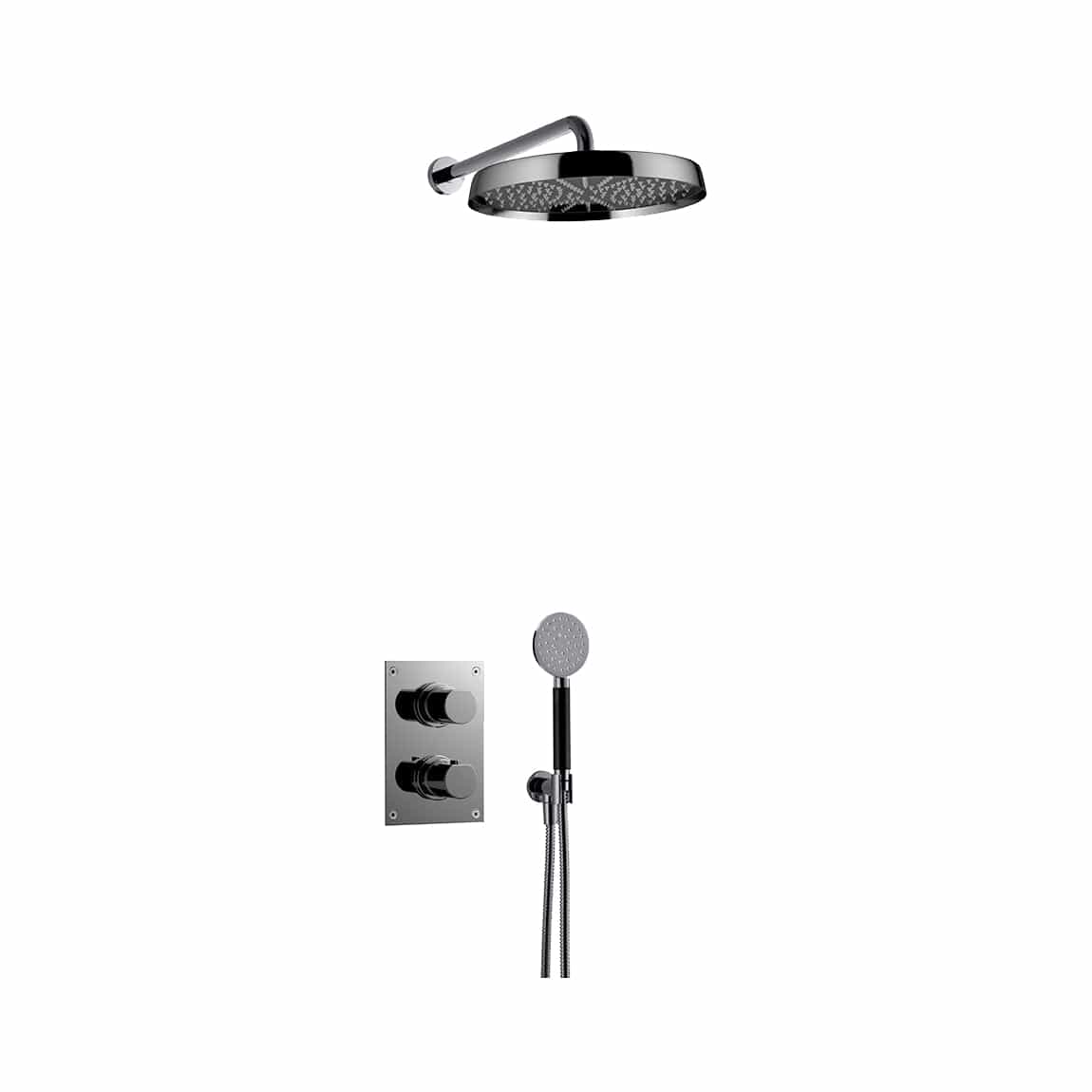 Tapwell ARM7268 ED2 Takdusj Innbygging Black chrome Tapwell Blandebatteri innbygging TA-9426733
