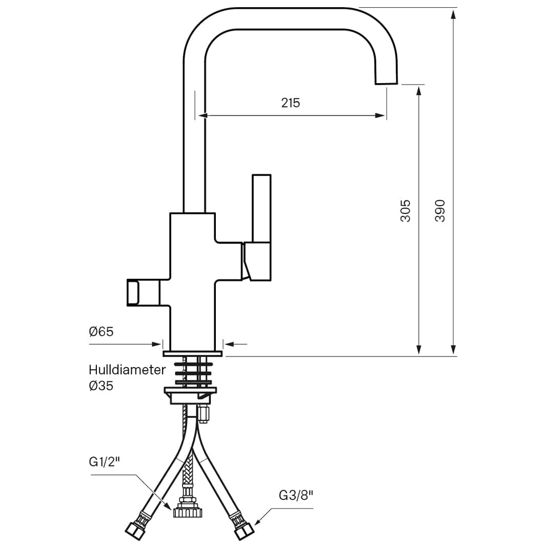 Tapwell ARM984 Kjøkkenarmatur Avstengning Tapwell Kjøkkenarmatur