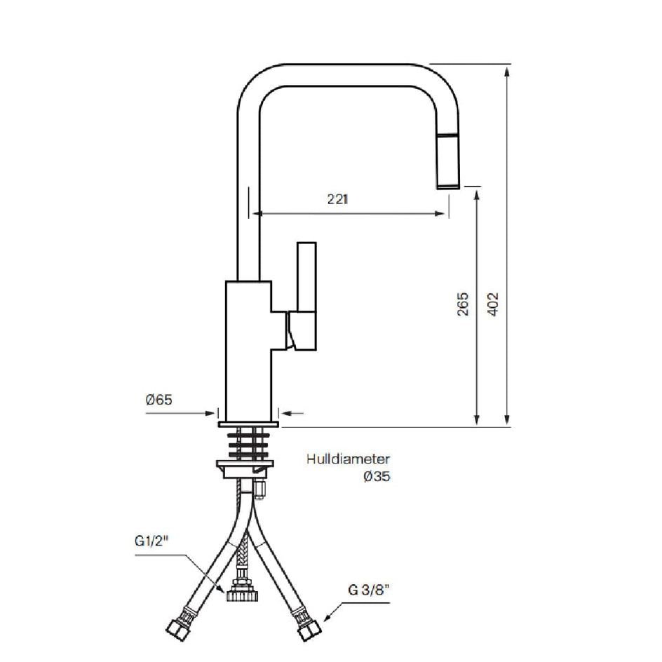 Tapwell ARM985 Kjøkkenarmatur Uttrekk Tapwell Kjøkkenarmatur