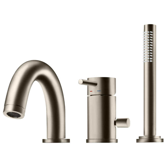 Tapwell BI047 Karkantbatteri 3-hulls Brushed nickel Tapwell Badekararmatur TA-9422111