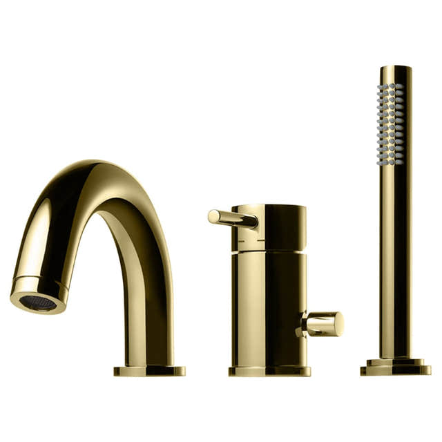 Tapwell BI047 Karkantbatteri 3-hulls Honey gold Tapwell Badekararmatur TA-9422109