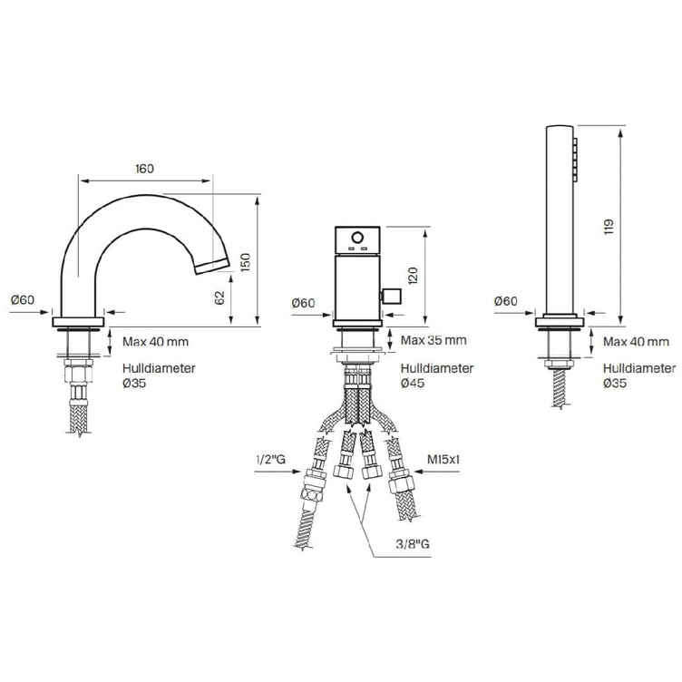 Tapwell BI047 Karkantbatteri 3-hulls