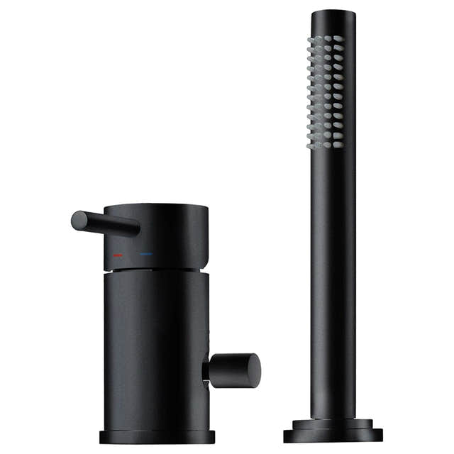 Tapwell BI048 Karkantbatteri 2-hulls Svart matt Tapwell Badekararmatur TA-9421912