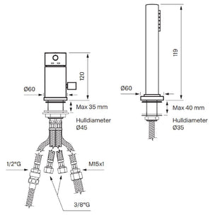 Tapwell BI048 Karkantbatteri 2-hulls