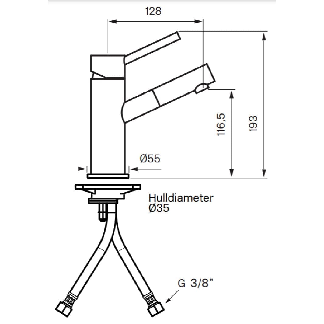 Tapwell BI071 Servantbatteri Tapwell Servantbatteri