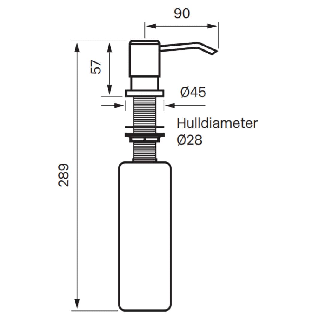 Tapwell BI228 Såpepumpe med beholder Tapwell Såpepumpe