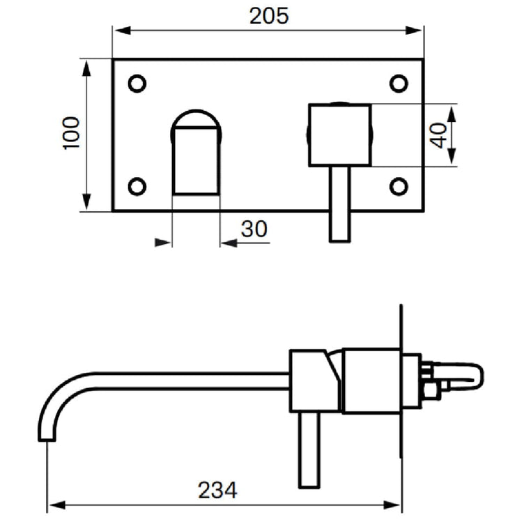 Tapwell BOX008 Rettangolo Servantbatteri Innbygging