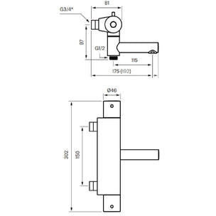 Tapwell EVM022 Badekararmatur