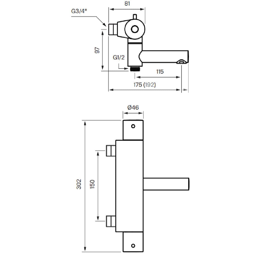 Tapwell EVM022 Badekararmatur Tapwell Badekararmatur