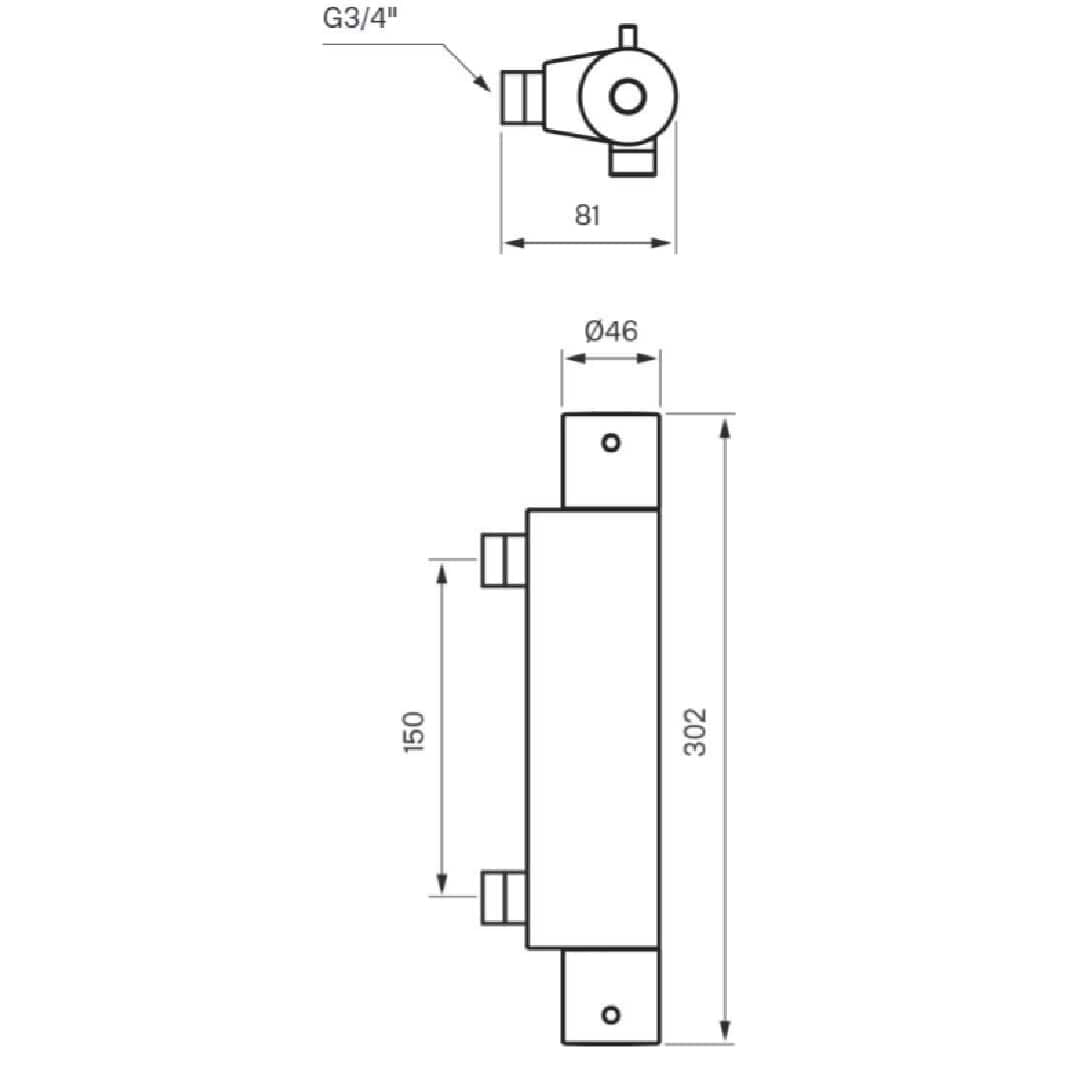 Tapwell EVM168 Dusjbatteri Tapwell Dusjbatteri