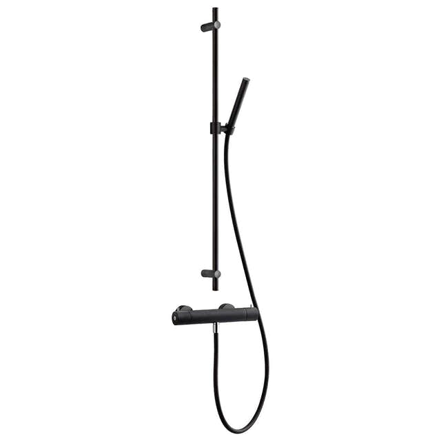 Tapwell EVM168+ZSAL300 Dusjbatteri med dusjsett Svart matt Tapwell Dusjbatteri TA-9421972